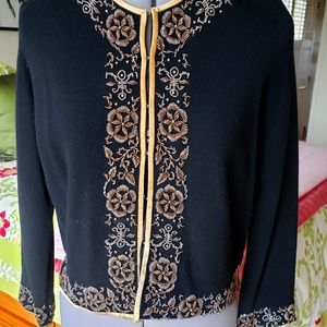 Vintage Rising Sun beaded cardigan S